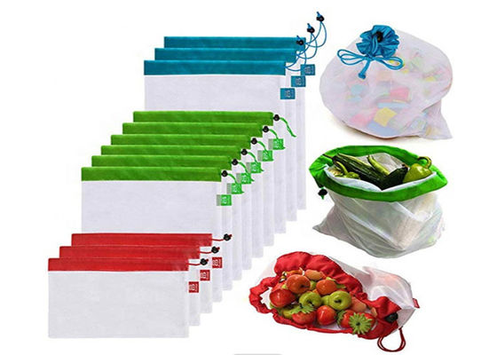 Borse riutilizzabili lavabili amichevoli di Eco Mesh Grocery Bags Nylon Mesh per le verdure